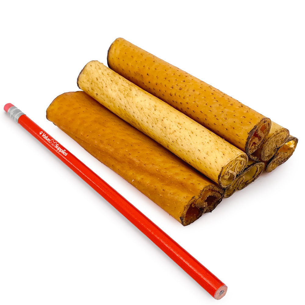 ValueBull USA Pig Skin Retriever Rolls, 4 Inch, Smoked, 200 Count Bulk Pack - 200
