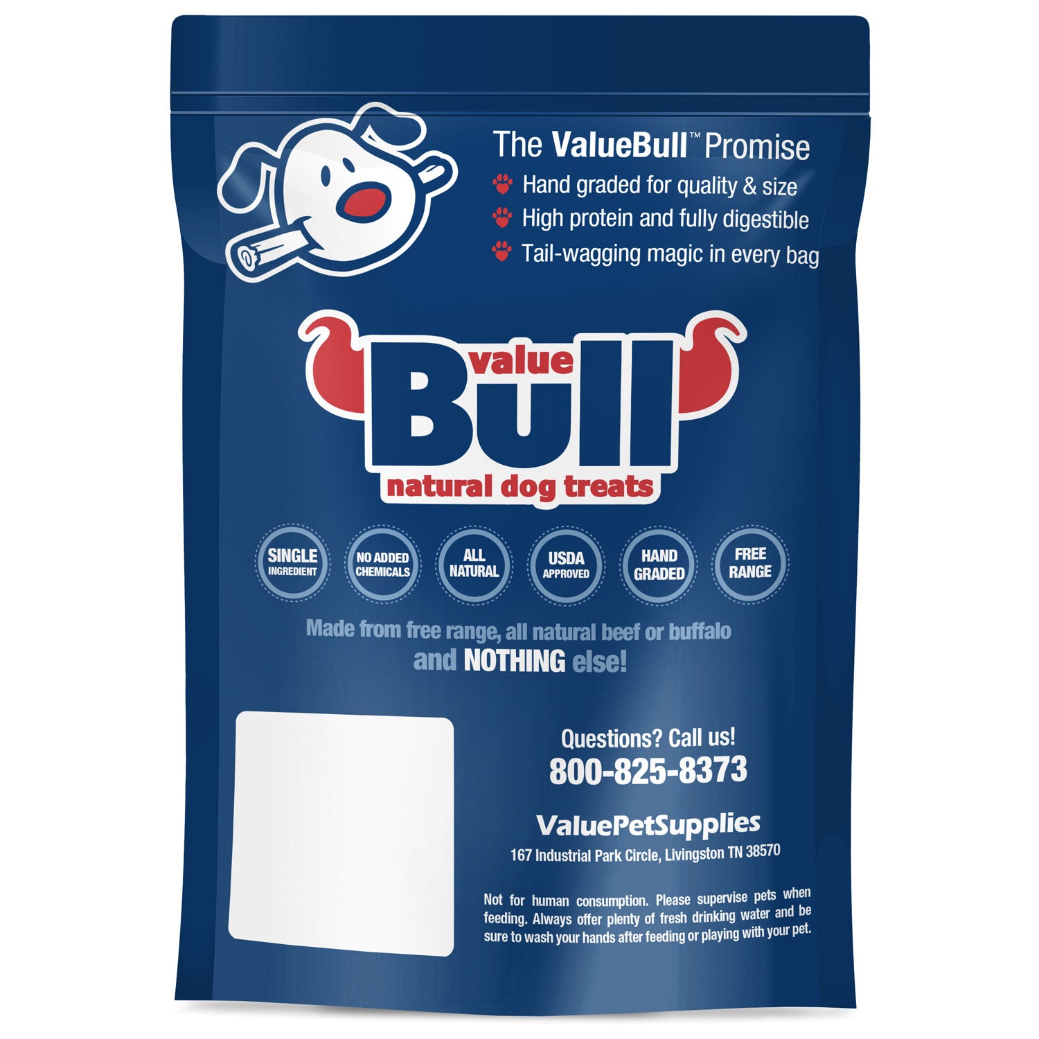 ValueBull Braided Bully Sticks for Large Dogs, Thick 6 Inch, 10 Count - Thick - 10 Braids