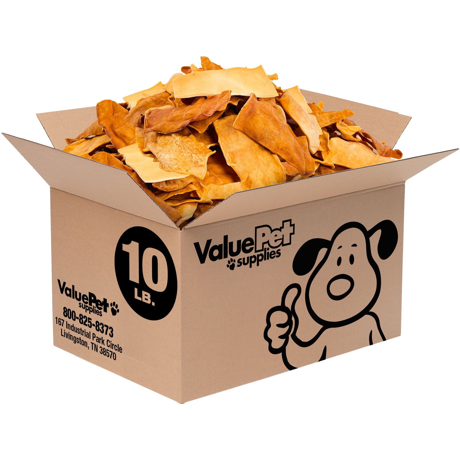 ValueBull USA Collagen Chips Dog Chews, Natural Long-Lasting Chicken Infused Dog Treats, 10 Pound Bulk Pack - Chicken - 10 Pound