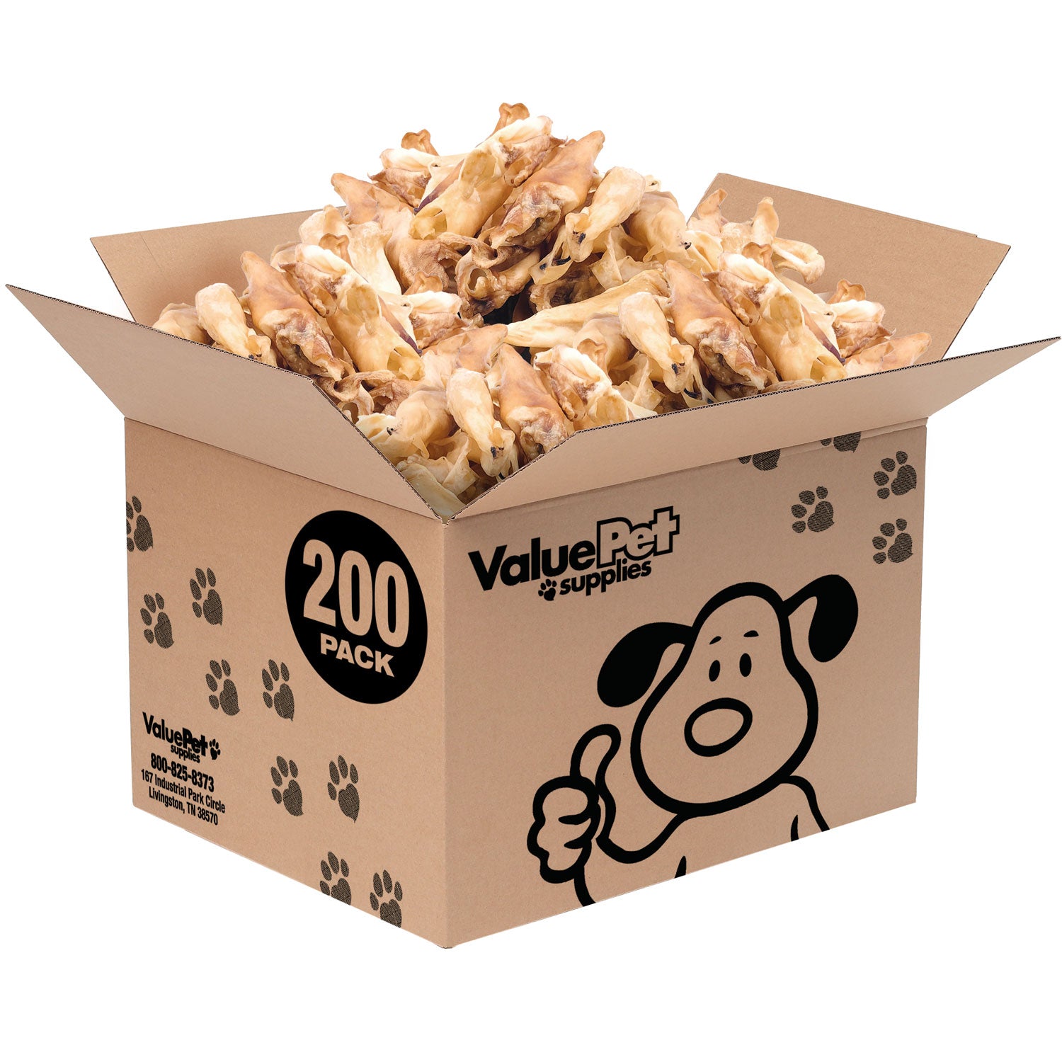 ValueBull Lamb Ears Dog Chews, Varied Shapes, Sizes & Colors, 200 ct BULK PACK - Varied - 200 Ears