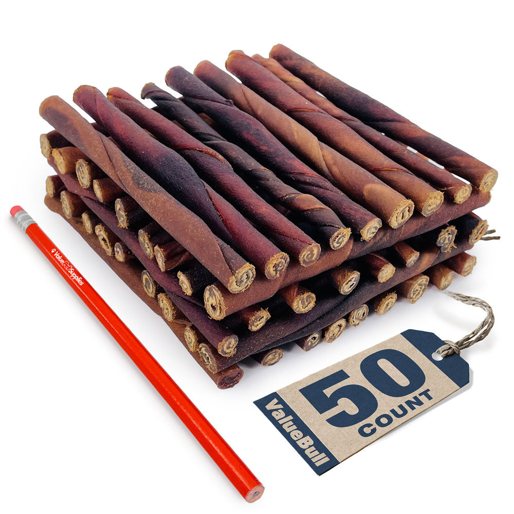 ValueBull USA Collagen Twists Dog Chews, 5 Inch, Natural Long-Lasting Dog Treats, 50 Count - 50 Count