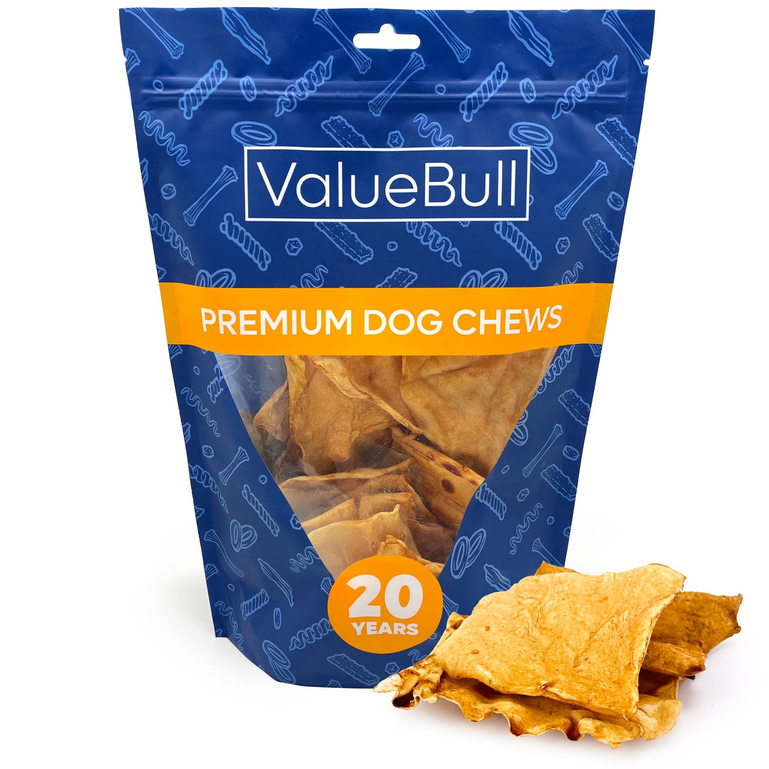 ValueBull USA Rawhide Chips, Chicken Infused, 25 Count - Chicken - 25 Chips