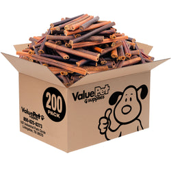 ValueBull Collagen Sticks for Dogs, 6 Inch Medium Chews, Natural Long-Lasting Dog Treats, 200 Count Bulk Pack - Medium - 200 Sticks