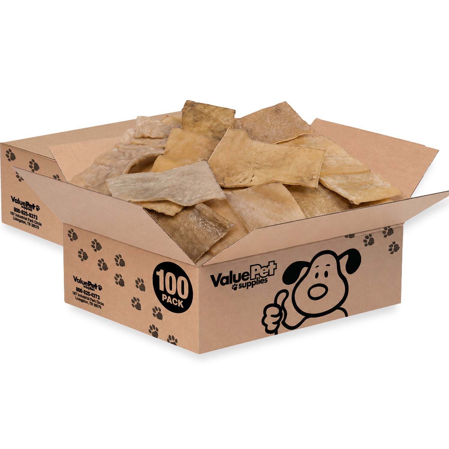 ValueBull USA Rawhide Chips, Smoked, 200 Count Bulk Pack - Smoked - 200 Chips
