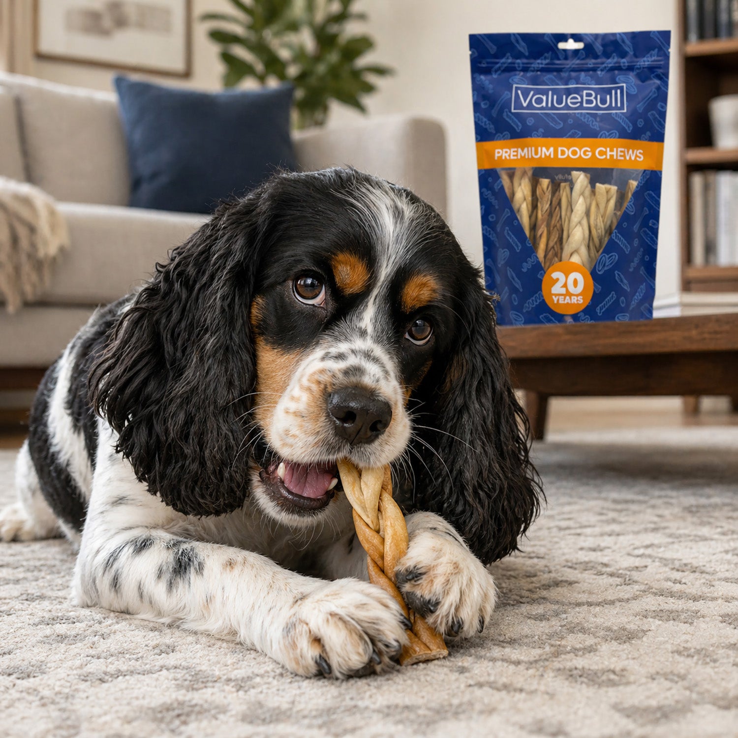ValueBull Lamb Collagen Braids for Dogs, Varied Sizes & Shapes, 50 Count - Lamb - 50 Braids