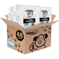 ValueWrap Male Wraps, Disposable Dog Diapers, Carbon, 1-Tab Large, 48 Count - 48 Count,Large