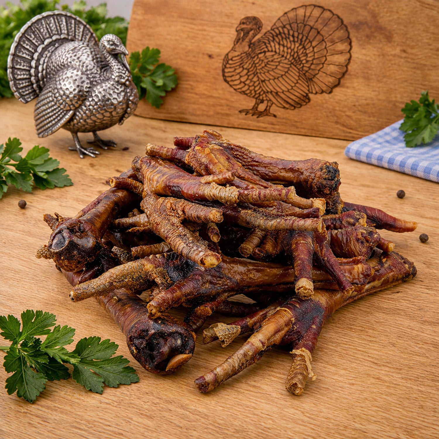 ValueBull Turkey Feet Dog Chews, 100 Count Wholesale Pack - Turkey - 100 Feet