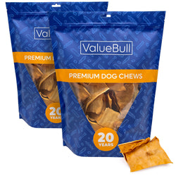 ValueBull USA Collagen Chips Dog Chews, Natural Long-Lasting Chicken Infused Dog Treats, 2 Pound - Chicken - 2 Pound
