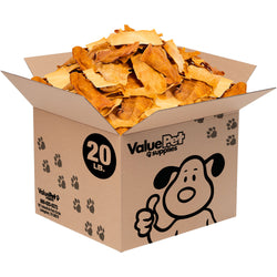 ValueBull USA Collagen Chips Dog Chews, Natural Long-Lasting Chicken Infused Dog Treats, 20 Pound Bulk Pack - Chicken - 20 Pound