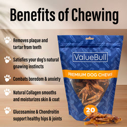 ValueBull Chicken Feet for Dogs, 200 Count Bulk Pack - Chicken Feet - 200 Feet