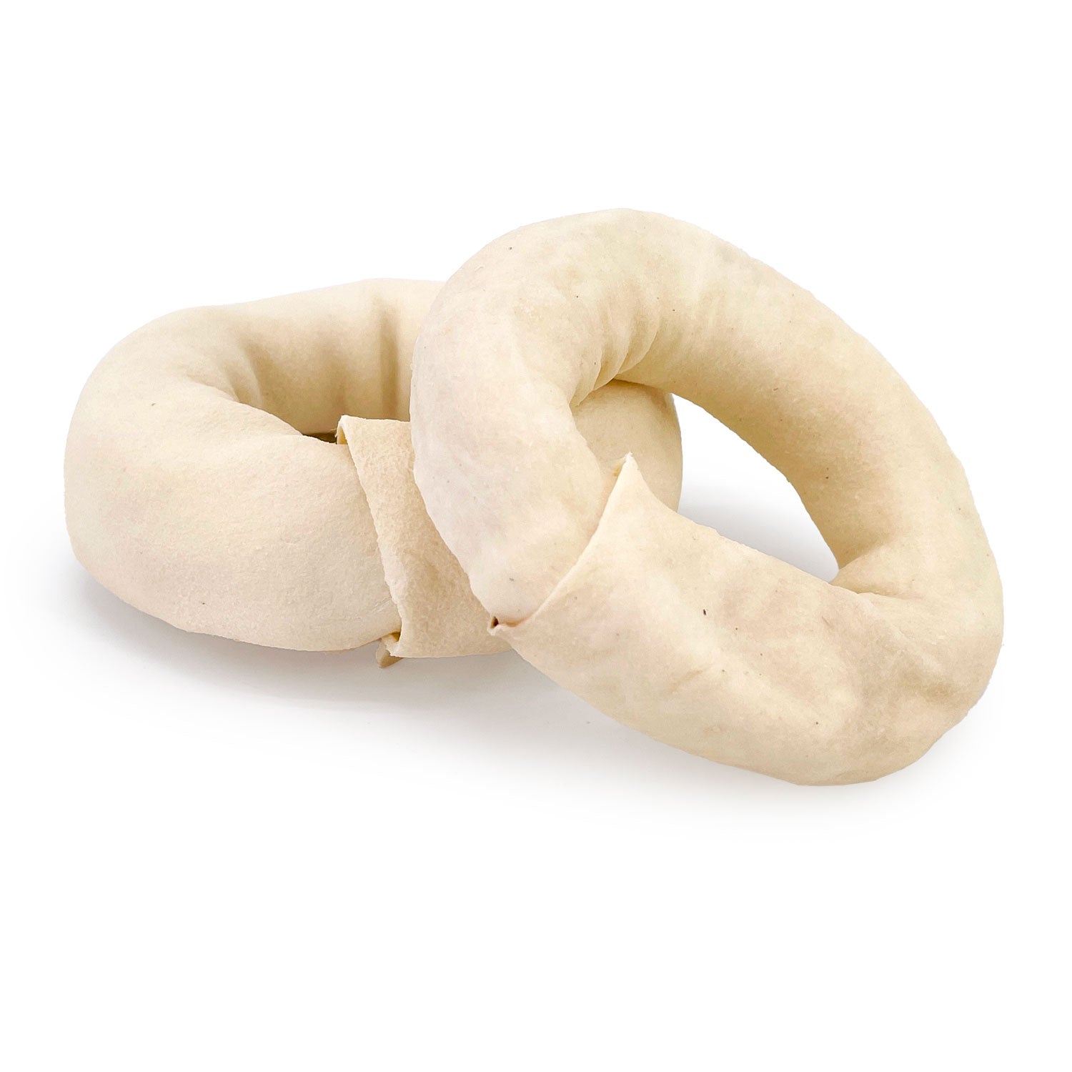 ValueBull USA Beef Rawhide Donut Rings, Premium Thick Cut, 50 Count Bulk Pack - Donut - 50 Rings