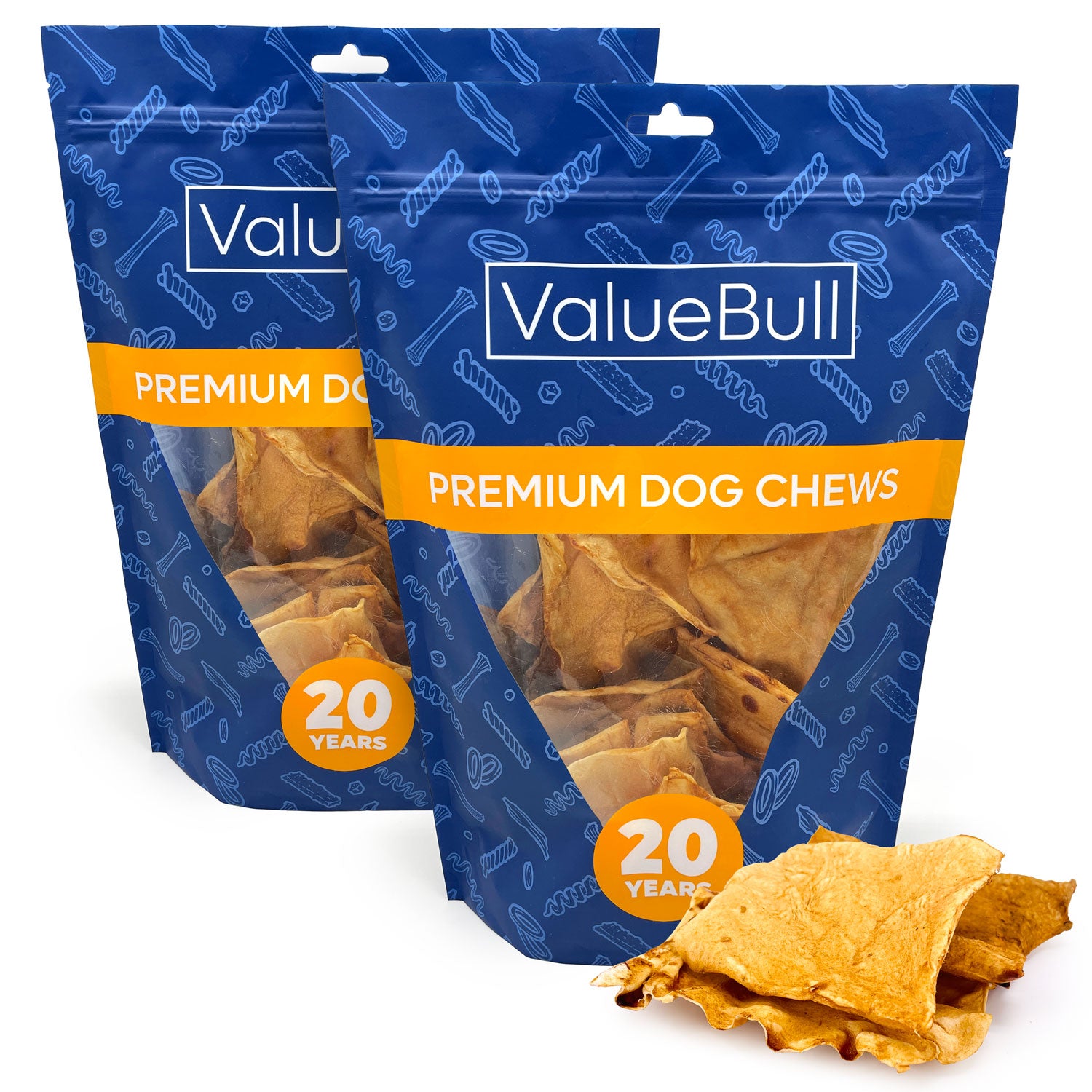 ValueBull USA Rawhide Chips, Chicken Infused, 50 Count - Chicken - 50 Chips