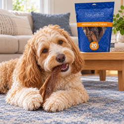ValueBull Hairy Goat Ears for Dogs, 100 Count - Goat - 100 Ears