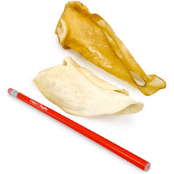 ValueBull Natural Brown Cow Ears, Crunchy Style, Varied Size, Shape & Color, 200 Count Bulk Pack - Varied - 200 Ears