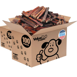 ValueBull USA Beef Collagen Sticks, 12 Inch Super Jumbo Chews, 200 Count Wholesale Pack