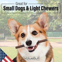 ValueBull USA Collagen Sticks for Small Dogs, 6 Inch Thin Chews, Natural Dog Treats, 400 Count Wholesale Pack - Thin - 400 Sticks