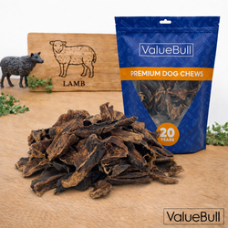 ValueBull Lamb Lung for Dogs, Varied Shapes and Sizes, 6 Pound - 6