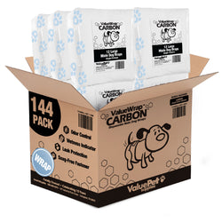 ValueWrap Male Wraps, Disposable Dog Diapers, Carbon, 1-Tab Large, 144 Count - 144 Count,Large
