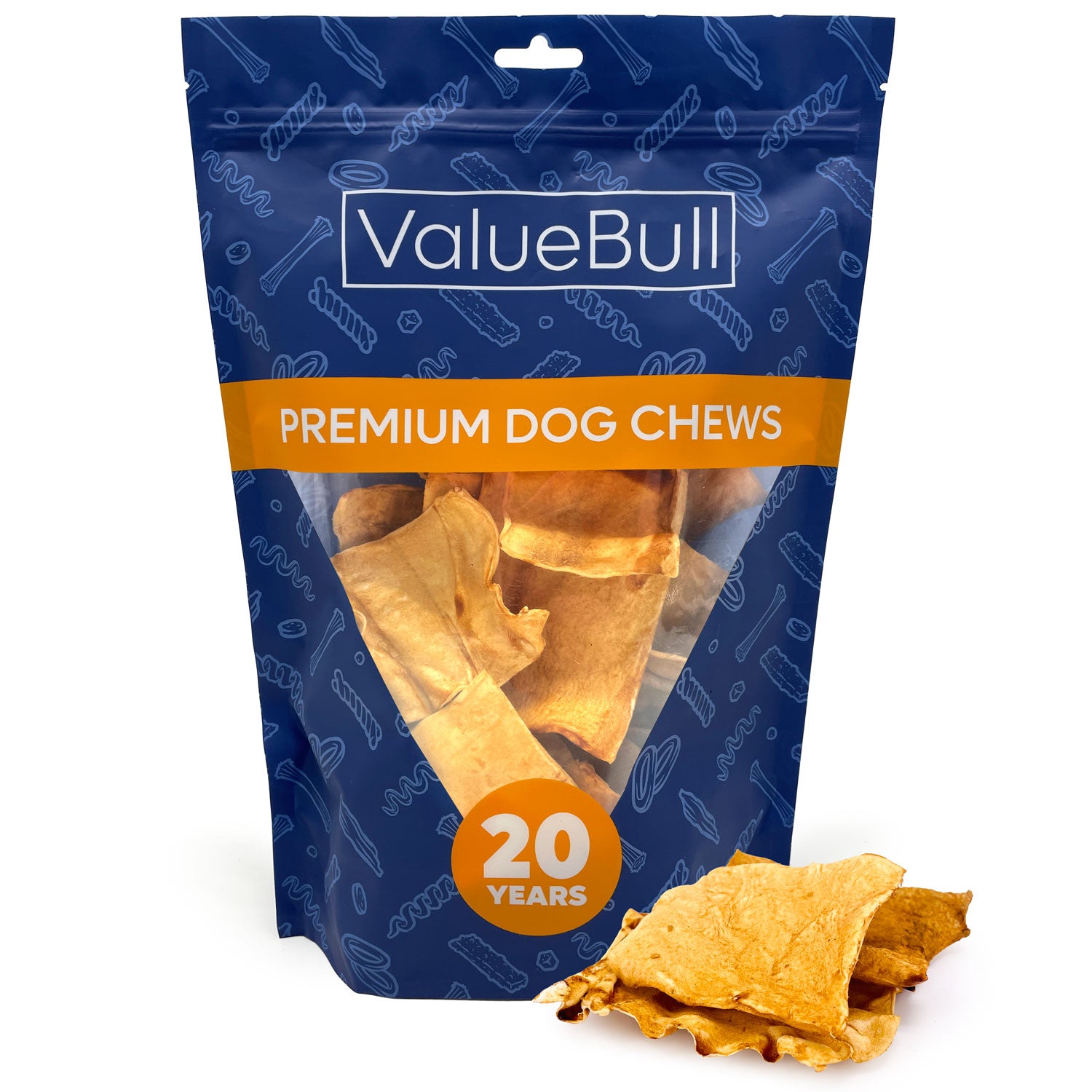 ValueBull USA Rawhide Chips, Chicken Infused, 1 Pound - Chicken - 1 Pound