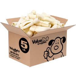 ValueBull Beef Cheek Rolls, Varied Shape Dog Chews, 6 Inch, 5 Pounds Bulk Pack - Cheek Roll - 5 Pound