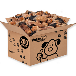 ValueBull Hairy Lamb Ears for Dogs, 200 Count Wholesale Pack