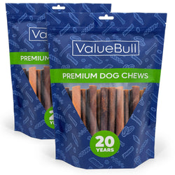 ValueBull Collagen Sticks for Dogs, 6 Inch Medium Chews, Natural Long-Lasting Dog Treats, 50 Count - Medium - 50 Sticks