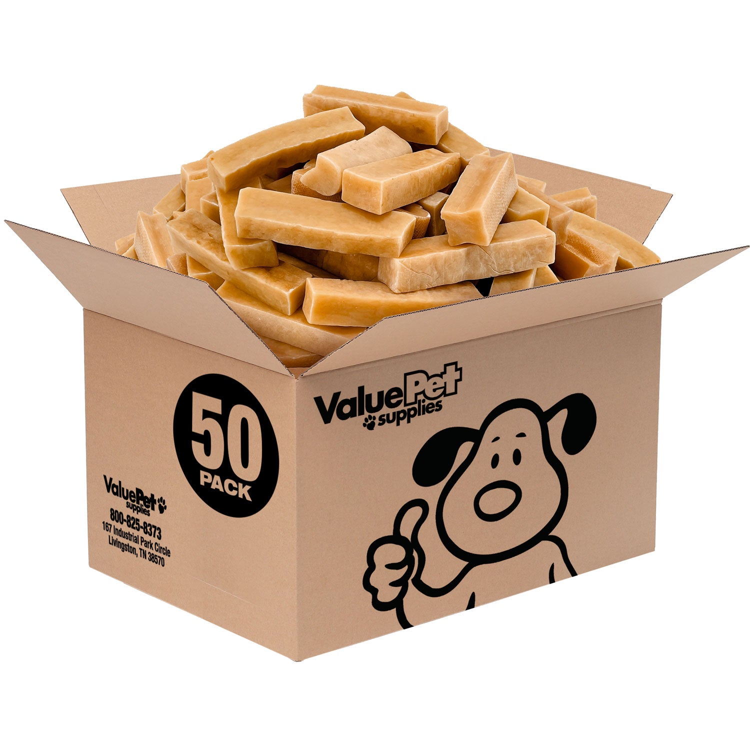 ValueBull Himalayan Yak Cheese Dog Chews, Small, 50 ct Bulk Pack - Small - 50 Bars