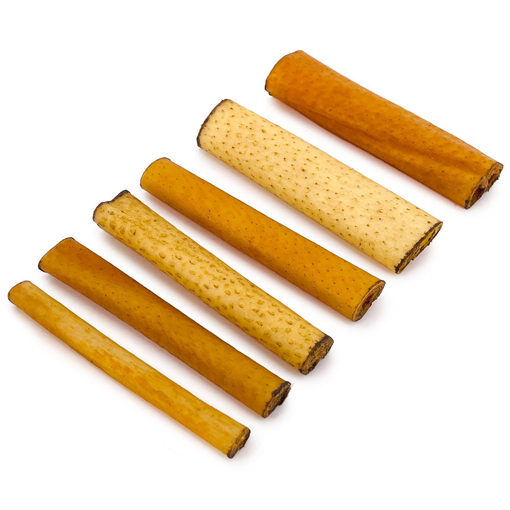 ValueBull USA Pig Skin Retriever Rolls, 4 Inch, Smoked, 200 Count Bulk Pack - 200