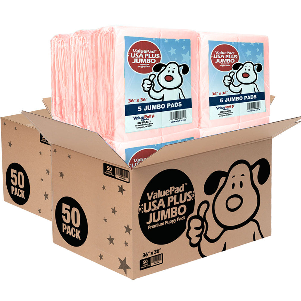 ValuePad USA Plus Puppy Pads, Jumbo 36x36 Inch, 100 Count Bulk Pack