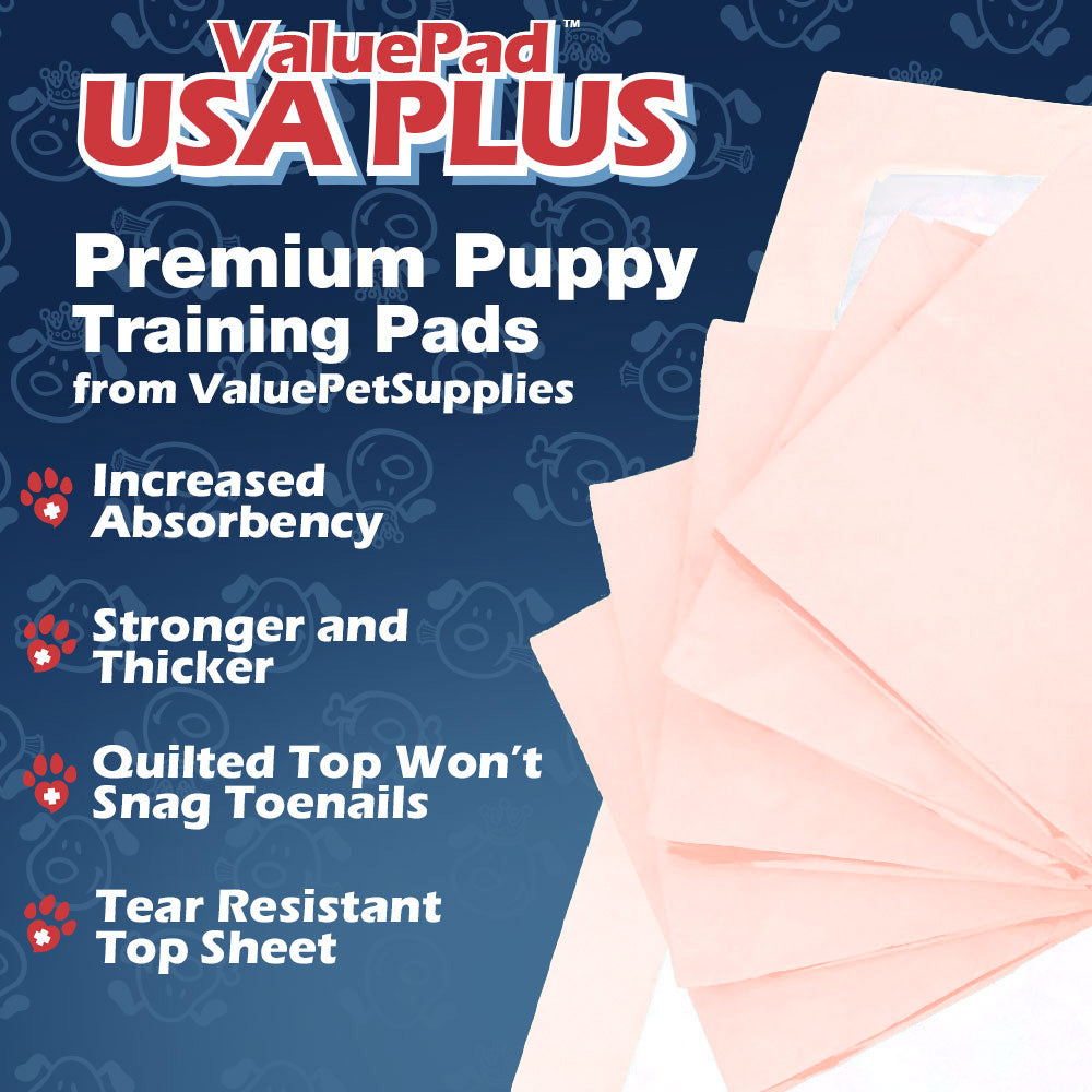 ValuePad USA Plus Puppy Pads, Jumbo 36x36 Inch, 200 Count Bulk Pack
