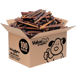 ValueBull USA Collagen Sticks for Small Dogs, 6 Inch Extra Thin Chews, Natural Dog Treats, 100 Count Bulk Pack