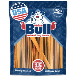ValueBull USA Collagen Sticks for Dogs, 7-12 Inch Varied Chews, Natural Long-Lasting Dog Treats, 1 Pound