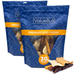 ValueBull USA Collagen Dog Chews, Fun Shapes Variety Mix, Natural Long-Lasting Dog Treats, 2 Pound