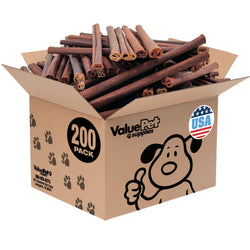 ValueBull USA Collagen Sticks for Dogs, 12 Inch Thick Chews, Natural Long-Lasting Dog Treats, 200 Count Bulk Pack