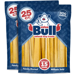 ValueBull USA Pig Skin Retriever Rolls, 12 Inch, Smoked, 50 Count