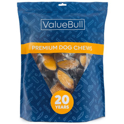 ValueBull Cheese Stuffed Beef Hooves Dog Chews, 25 Count