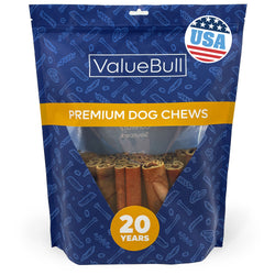 ValueBull USA Collagen Sticks for Dogs, 6 Inch Super Jumbo Chews, Natural Long-Lasting Dog Treats, 25 Count