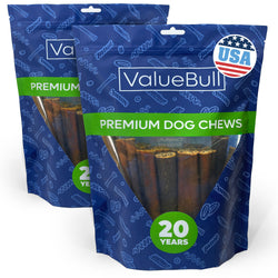 ValueBull USA Collagen Sticks for Dogs, 6 Inch Jumbo Chews, Natural Long-Lasting Dog Treats, 50 Count