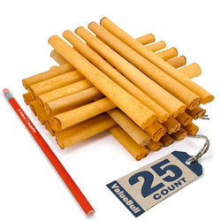 ValueBull USA Collagen Sticks for Small Dogs, 6 Inch Thin Chews, Natural Lightly Smoked Dog Treats, 25 Count