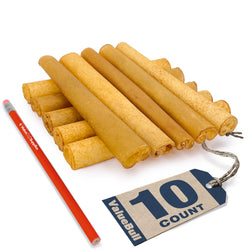ValueBull USA Collagen Sticks for Dogs, Lightly Smoked, 6 Inch Thick Chews, 10 Count