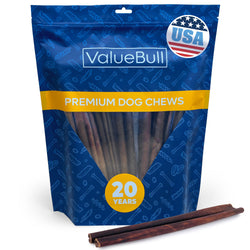 ValueBull USA Collagen Sticks for Dogs, 12 Inch Medium Chews, Natural Long-Lasting Dog Treats, 25 Count