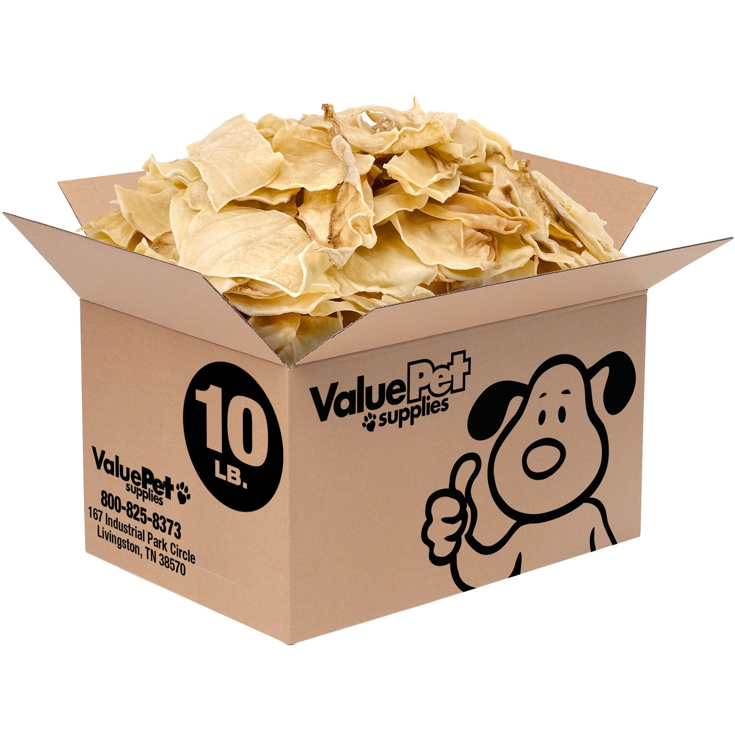 ValueBull USA Collagen Chips Dog Chews, Natural Long-Lasting Dog Treats, 10 Pound Bulk Pack