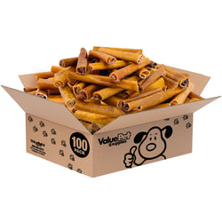 ValueBull Buffalo Collagen Sticks for Dogs, 6 Inch Jumbo Chews, Natural Long-Lasting Dog Treats, 100 Count Bulk Pack