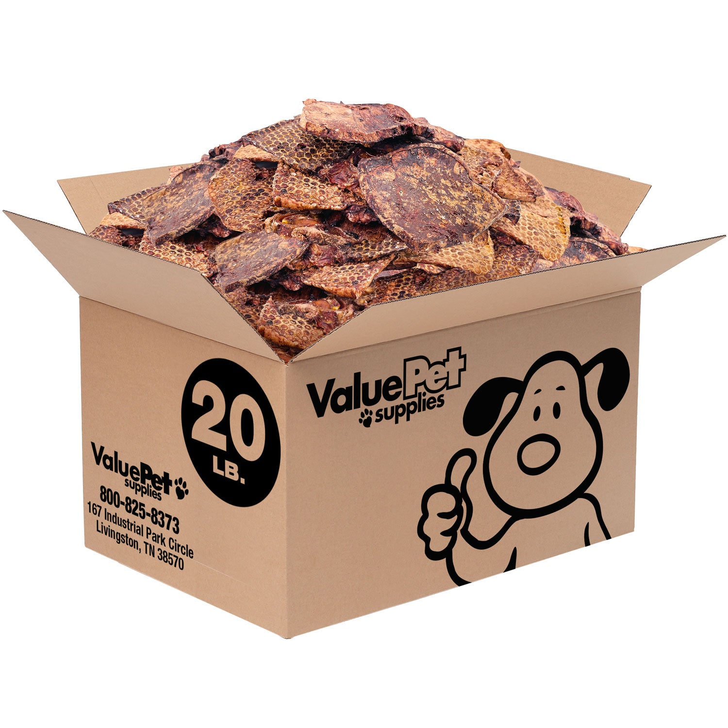 ValueBull Beef Lung Wafers, Premium 20 Pounds Wholesale Pack