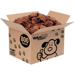 ValueBull USA Rawhide Chips, Natural Beef Flavor, 800 Count Wholesale Pack - Beef - 800 Chips