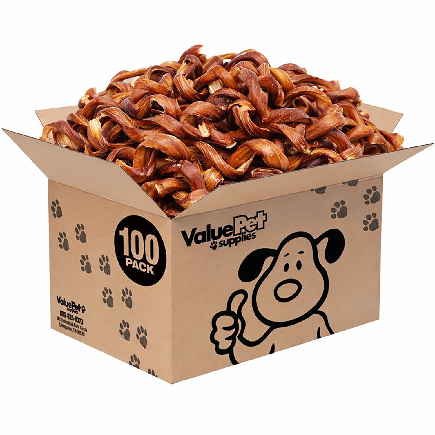 ValueBull Curly Bully Sticks, 6-9 Inch, 100 Count BULK PACK - Spirals - 100 Sticks