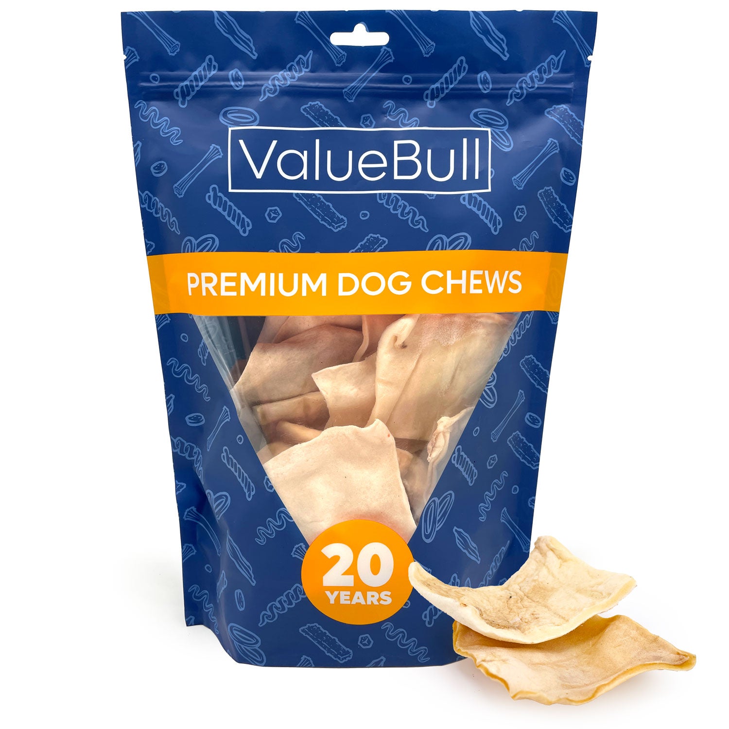 ValueBull USA Rawhide Chips, 1 Pound - Natural - 1 Pound