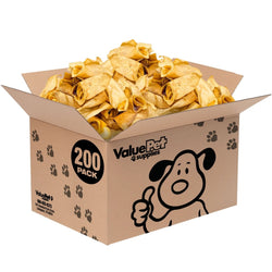 ValueBull Premium Cow Ears, 200 Count BULK PACK - ValuePetSupplies
