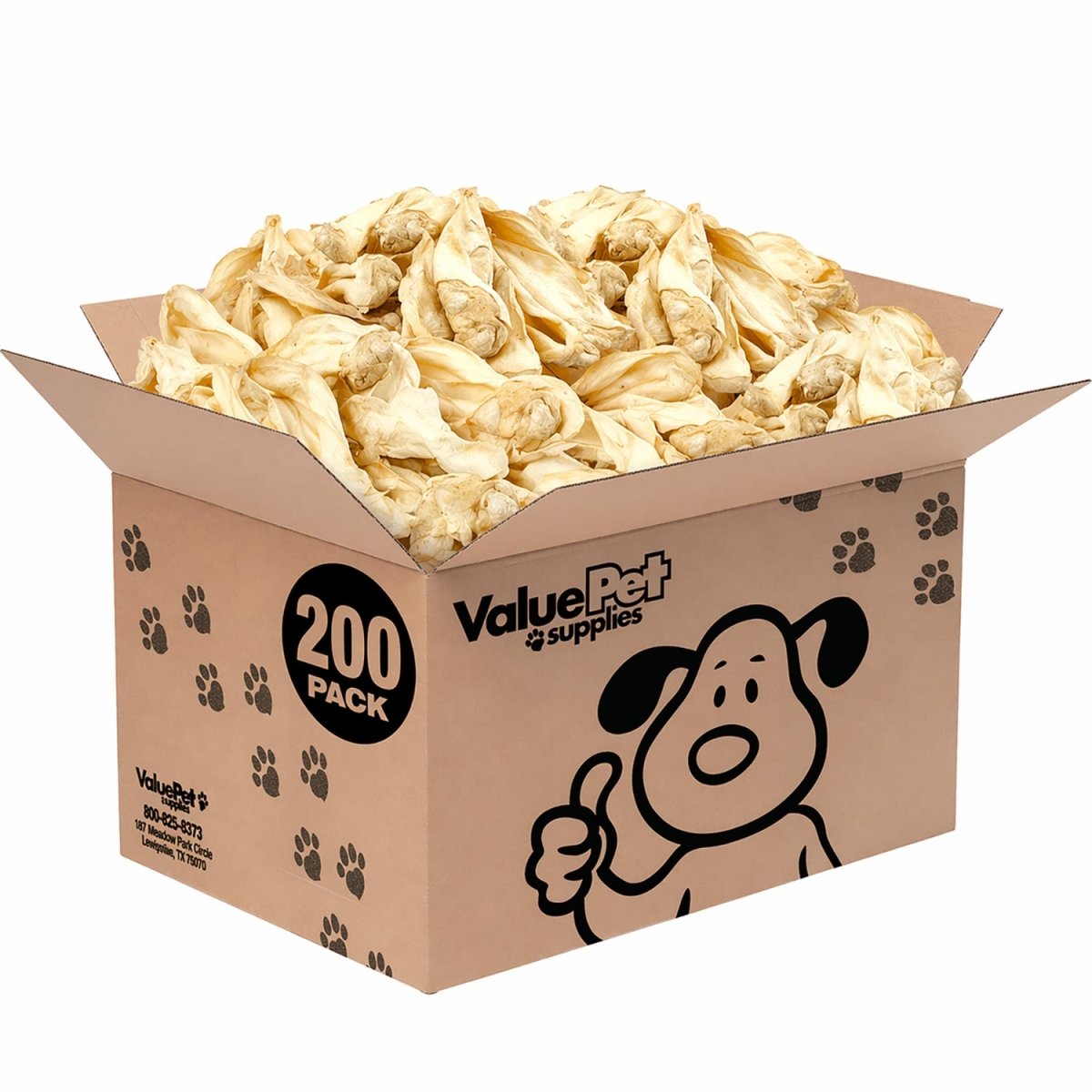 ValueBull Premium Cow Ears, 200 Count Bulk Pack - Beef - 200 Ears