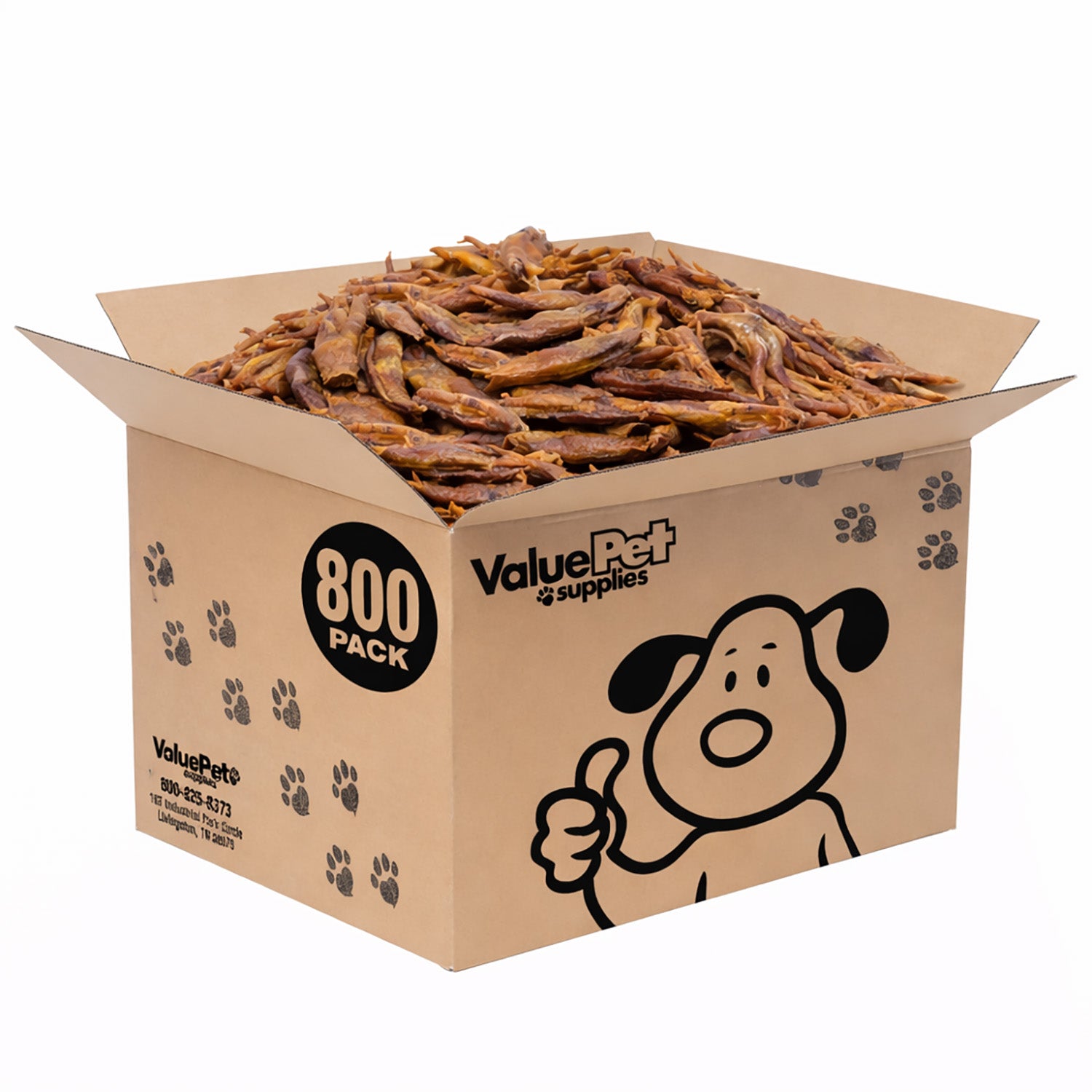 ValueBull Duck Feet for Dogs, 800 Count Wholesale Pack - 800